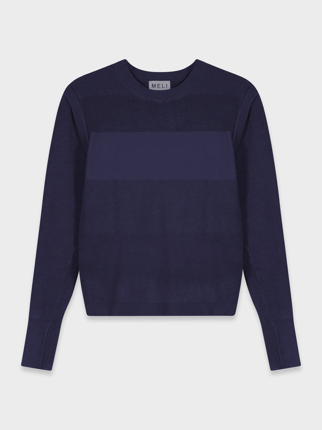 THICK STRIPE SWEATER-NAVY