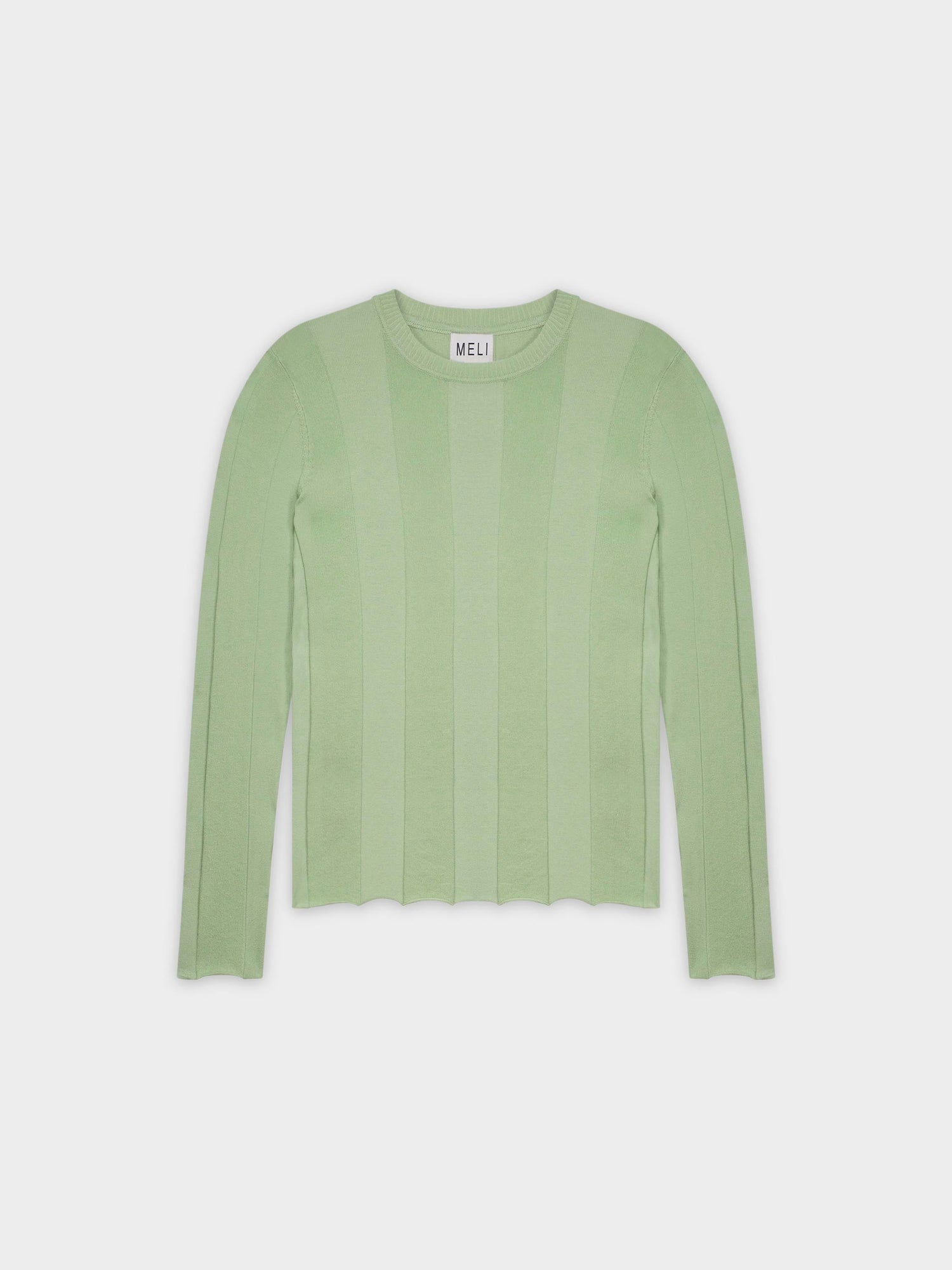 WIDE RIBBED SWEATER-SAGE GREEN