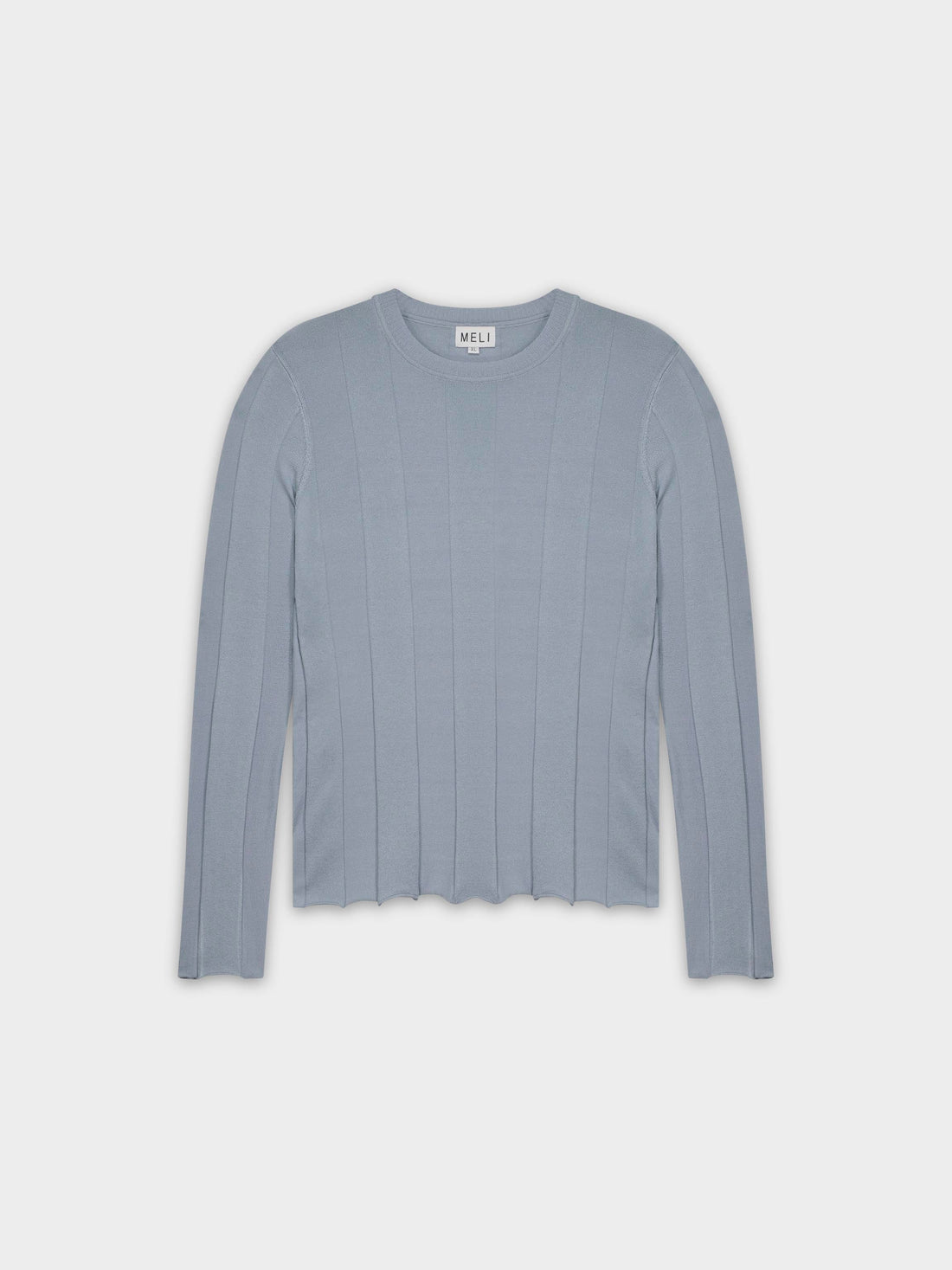 WIDE RIBBED SWEATER-STEEL BLUE