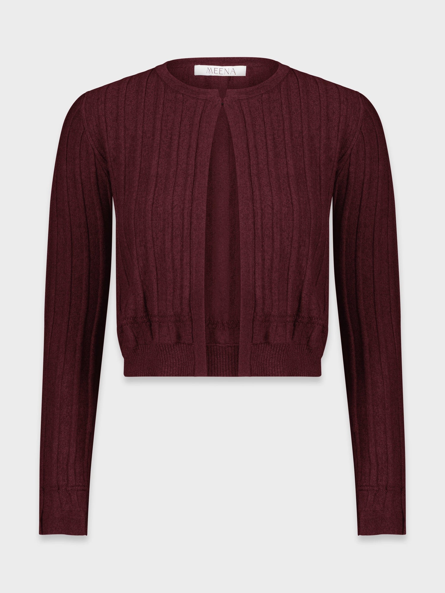 BANDED SHRUG-WINE