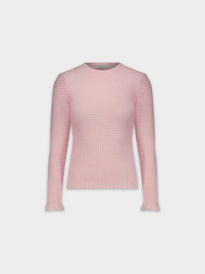 RUFFLE BOTTOM CREW-PINK