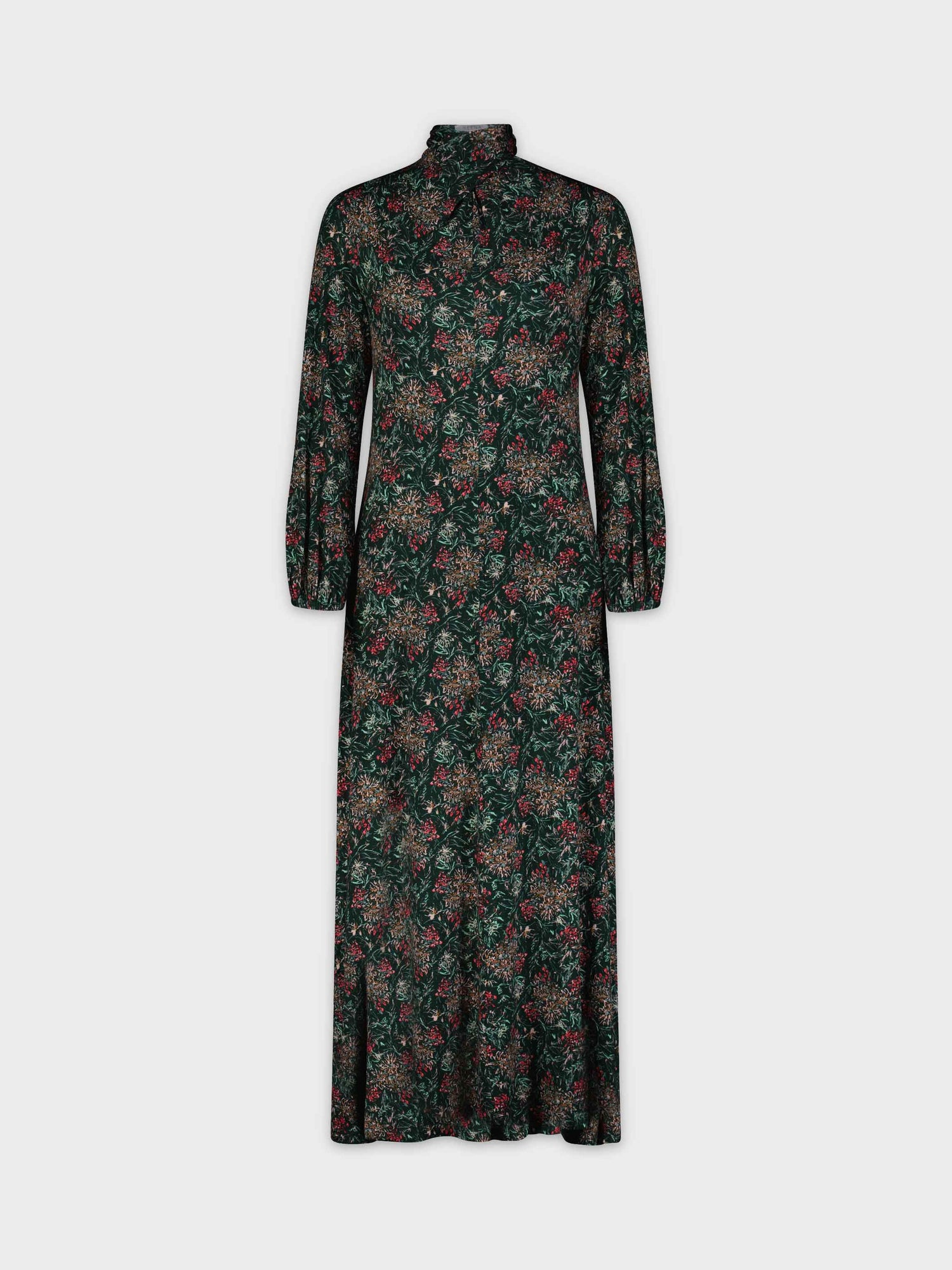 FLORAL STRETCH DRESS-GREEN FLORAL