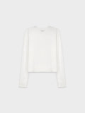 RIBBED BAND SWEATER-PURE WHITE