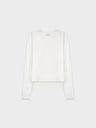 RIBBED BAND SWEATER-PURE WHITE