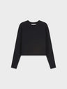RIBBED BAND SWEATER-BLACK