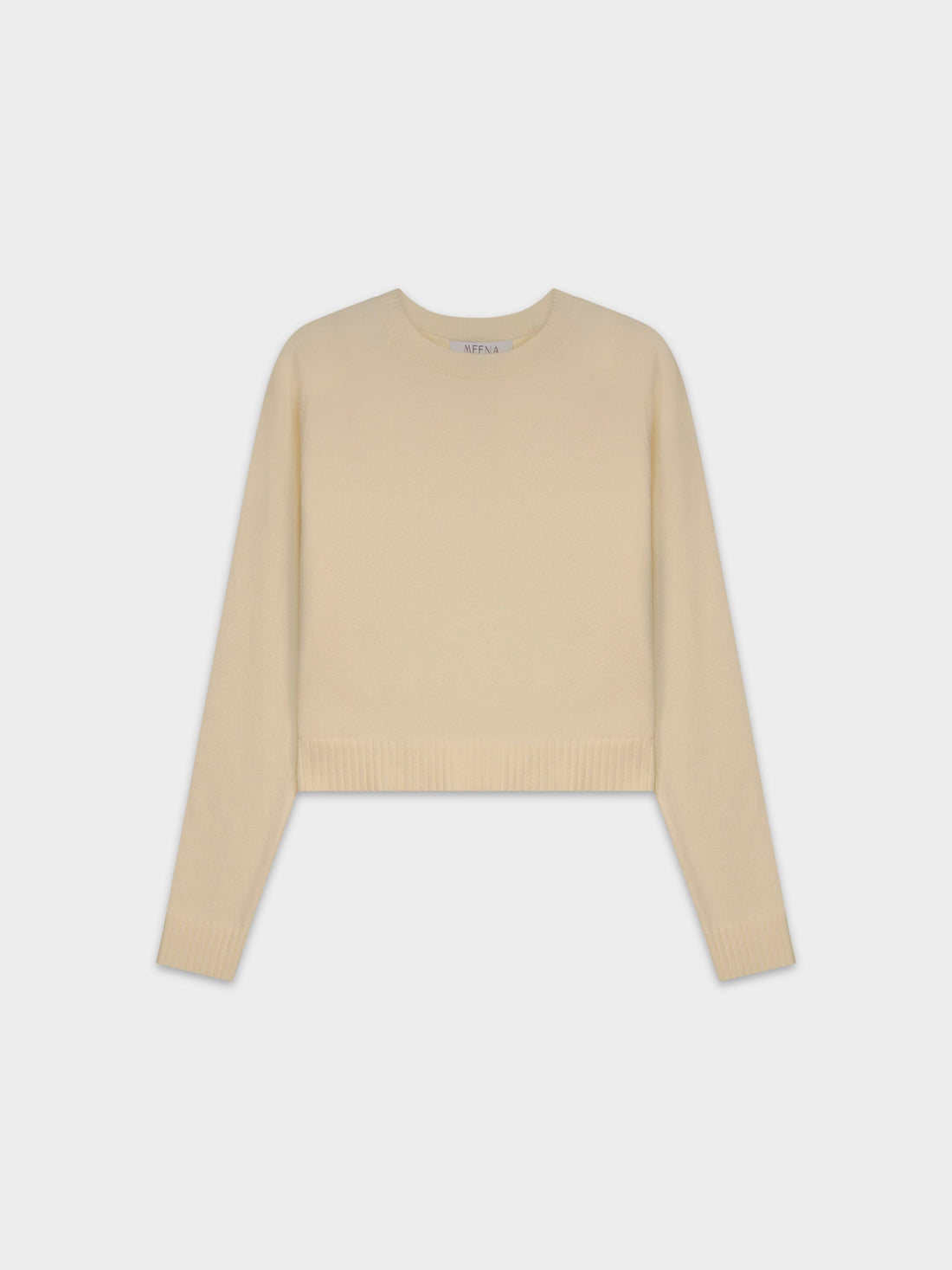 RIBBED BAND SWEATER-CREAM
