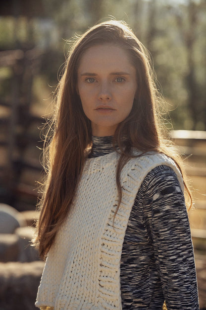 Chunky Chain Vest-Cream