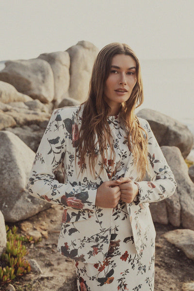 Tailored Blazer-Antique Floral