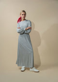 Bubble Sleeve T-Shirt-Heathered Grey
