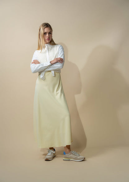 Button Down T-Shirt Blouse-White