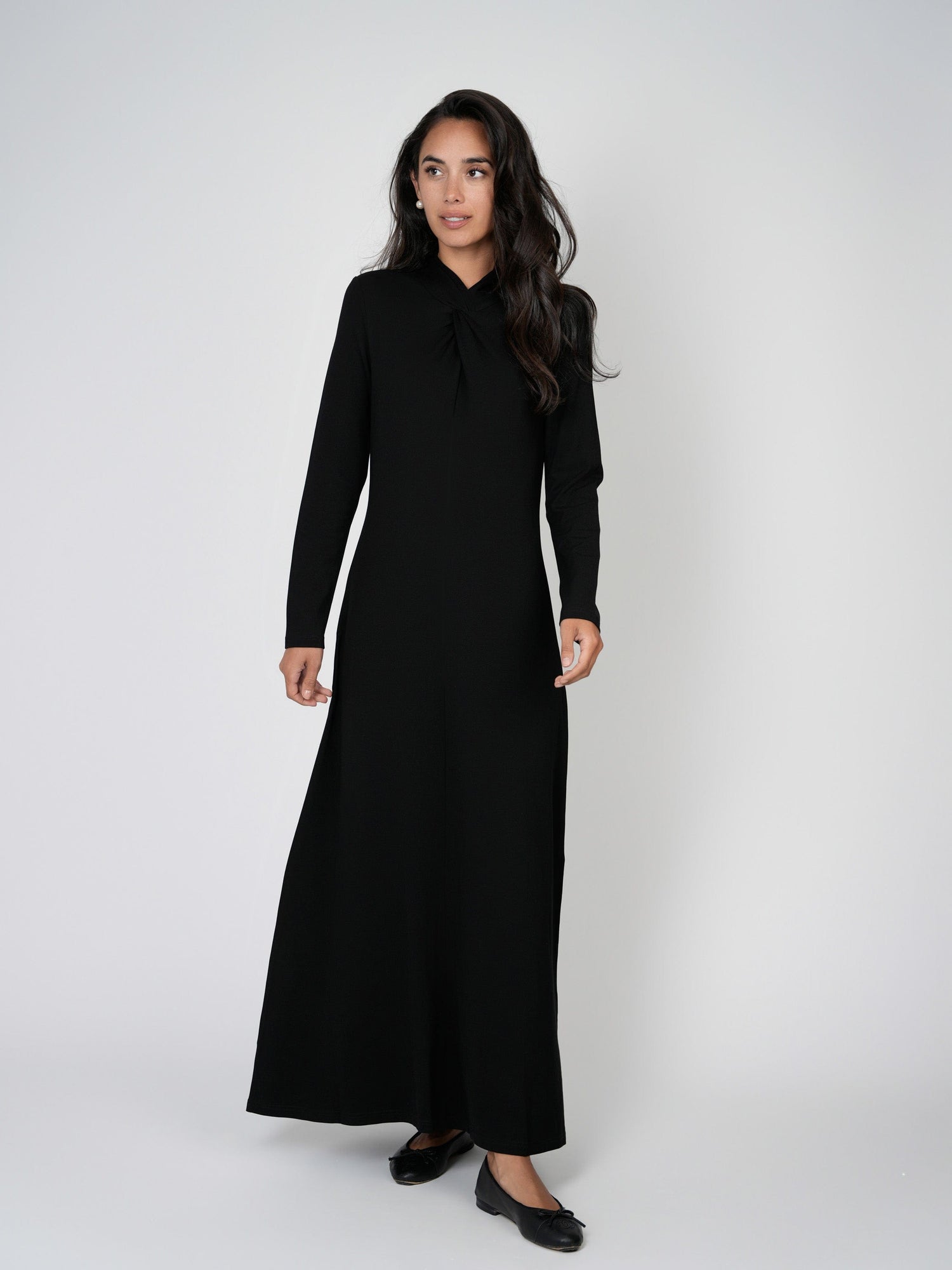 KNOT DRESS-BLACK