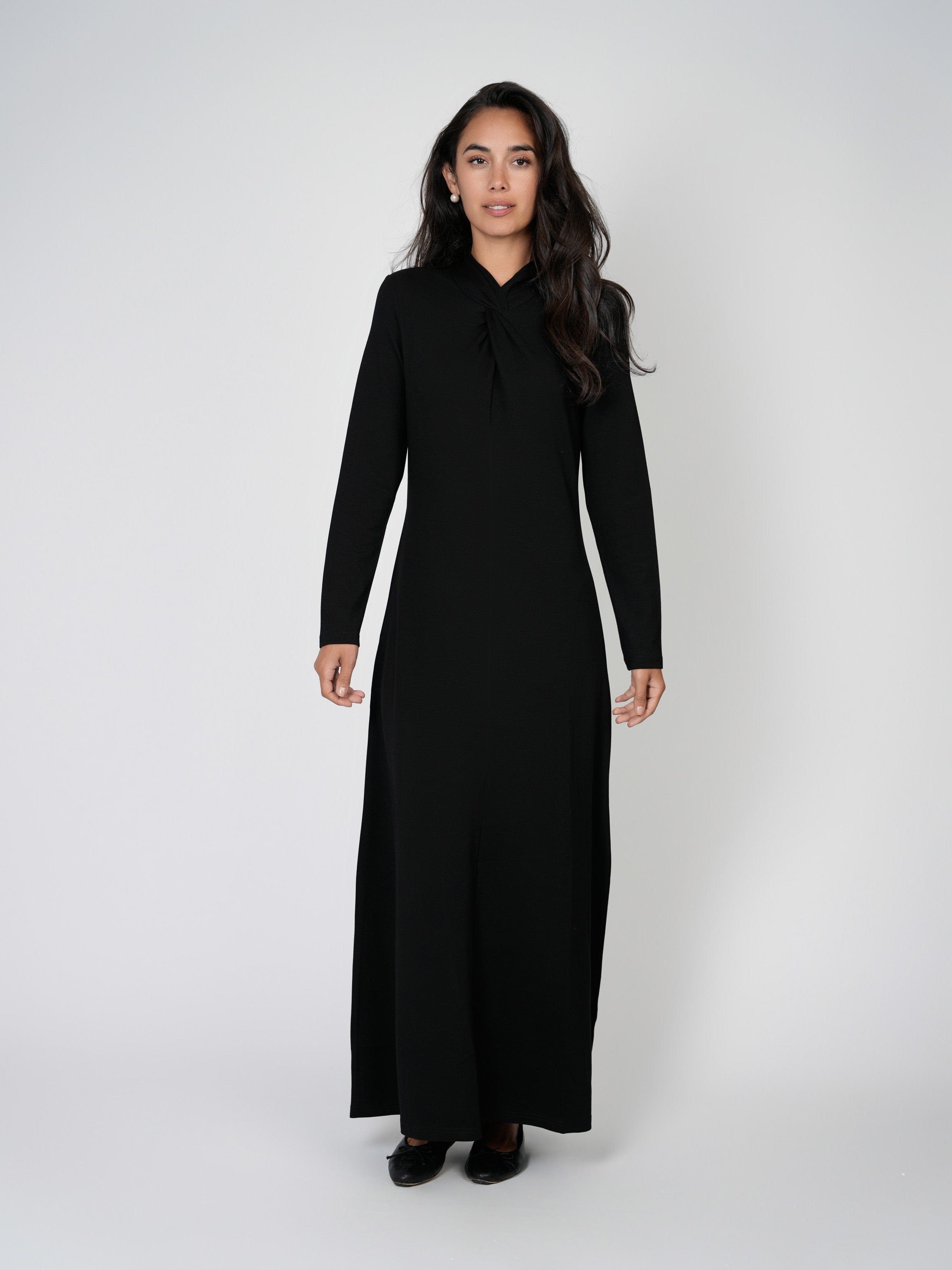 KNOT DRESS-BLACK