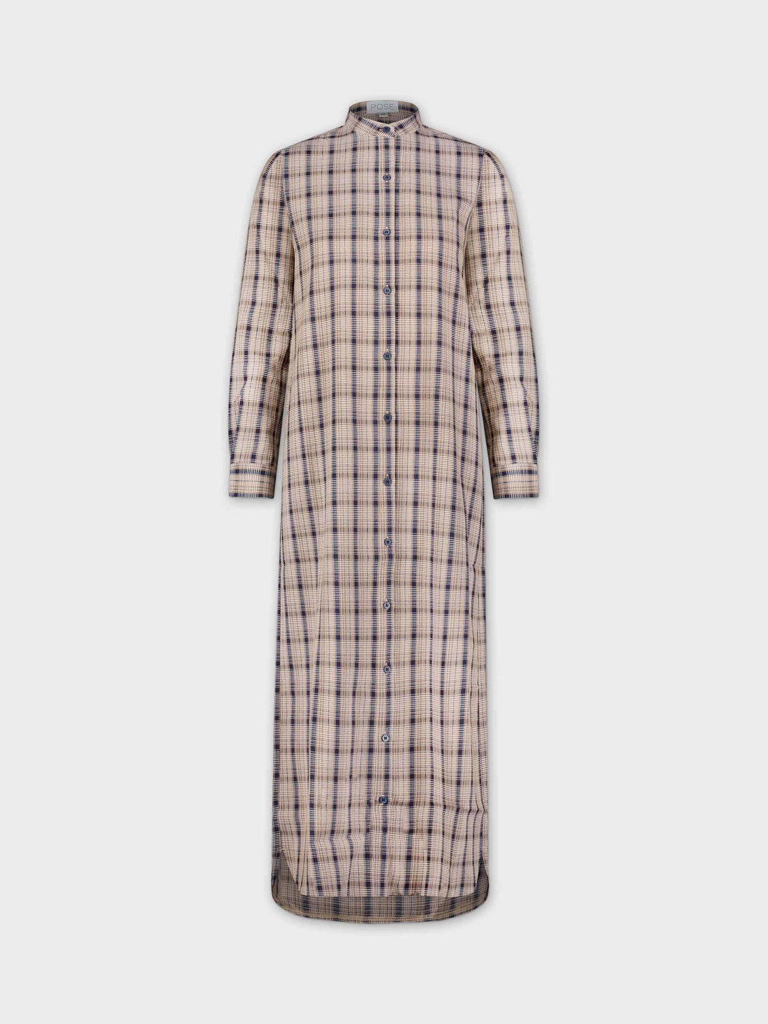 LONG SHIRTDRESS-PLAID