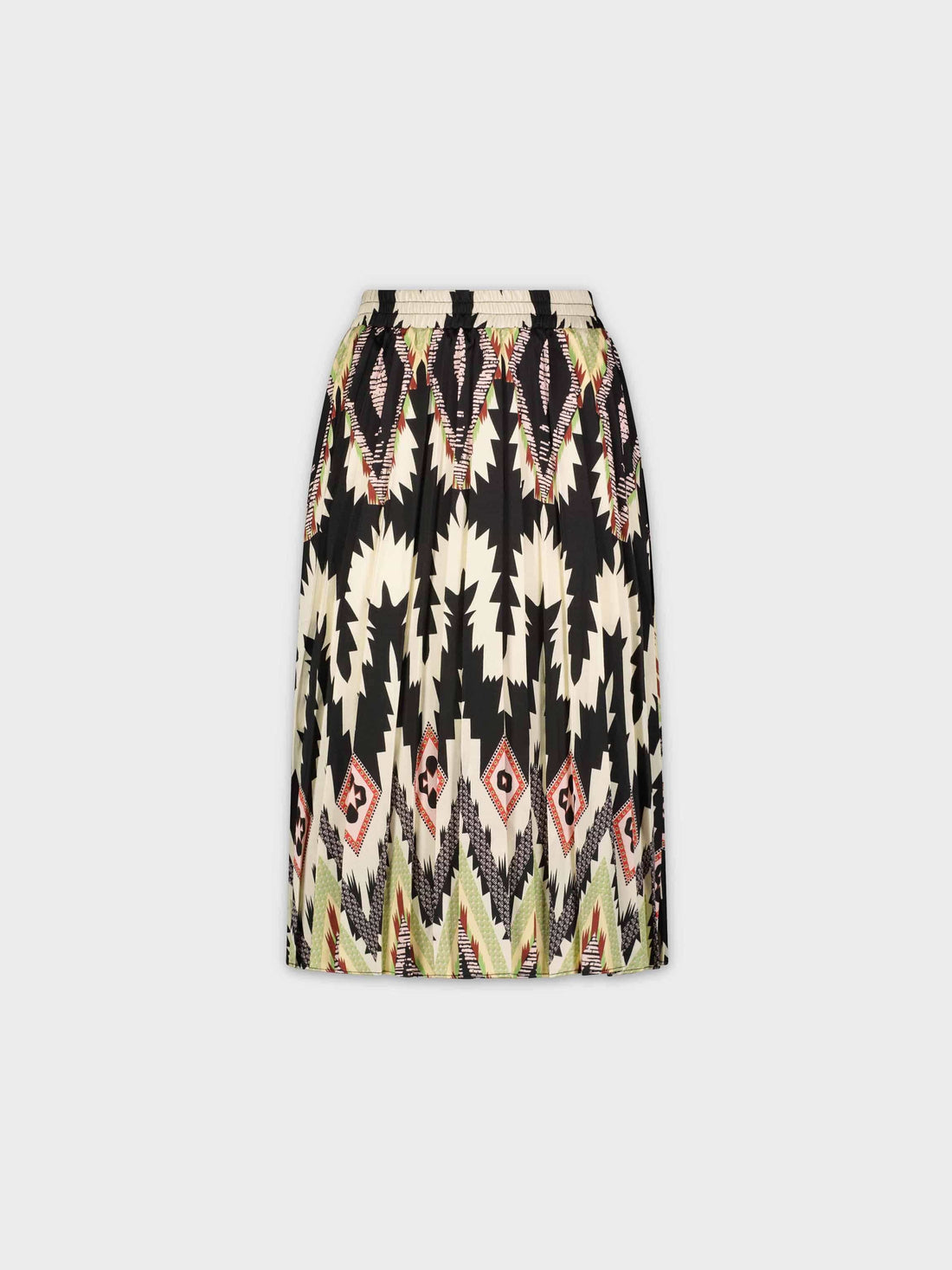 COVERED BAND PLEATED SKIRT 26&quot;-AZTEC