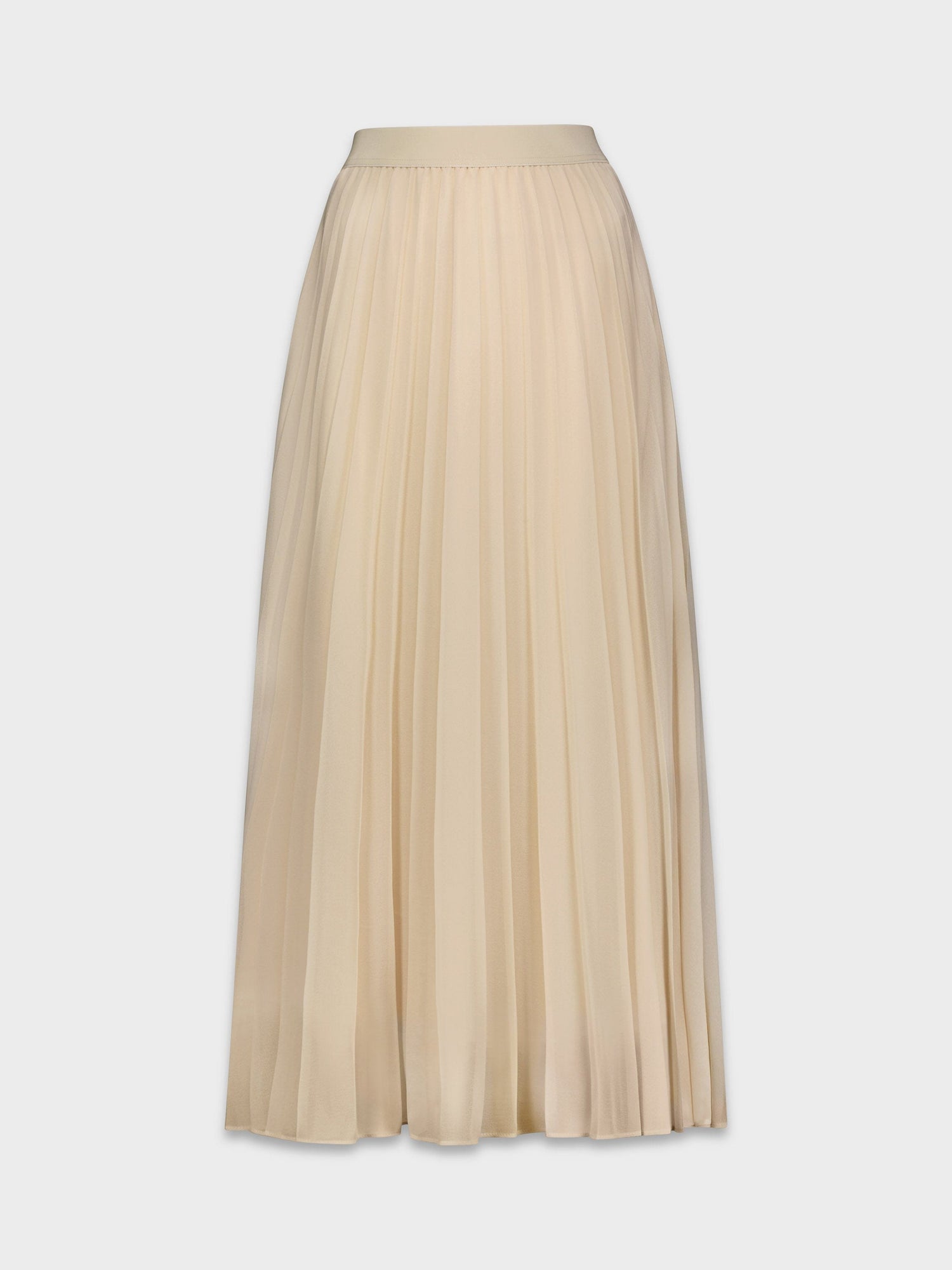 CHIFFON PLEATED SKIRT-CREAM – Fame Off Central