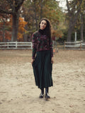 Pleated Skirt 35"-Emerald Green