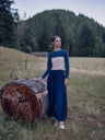 Pleated Skirt 35"-Mallard Blue