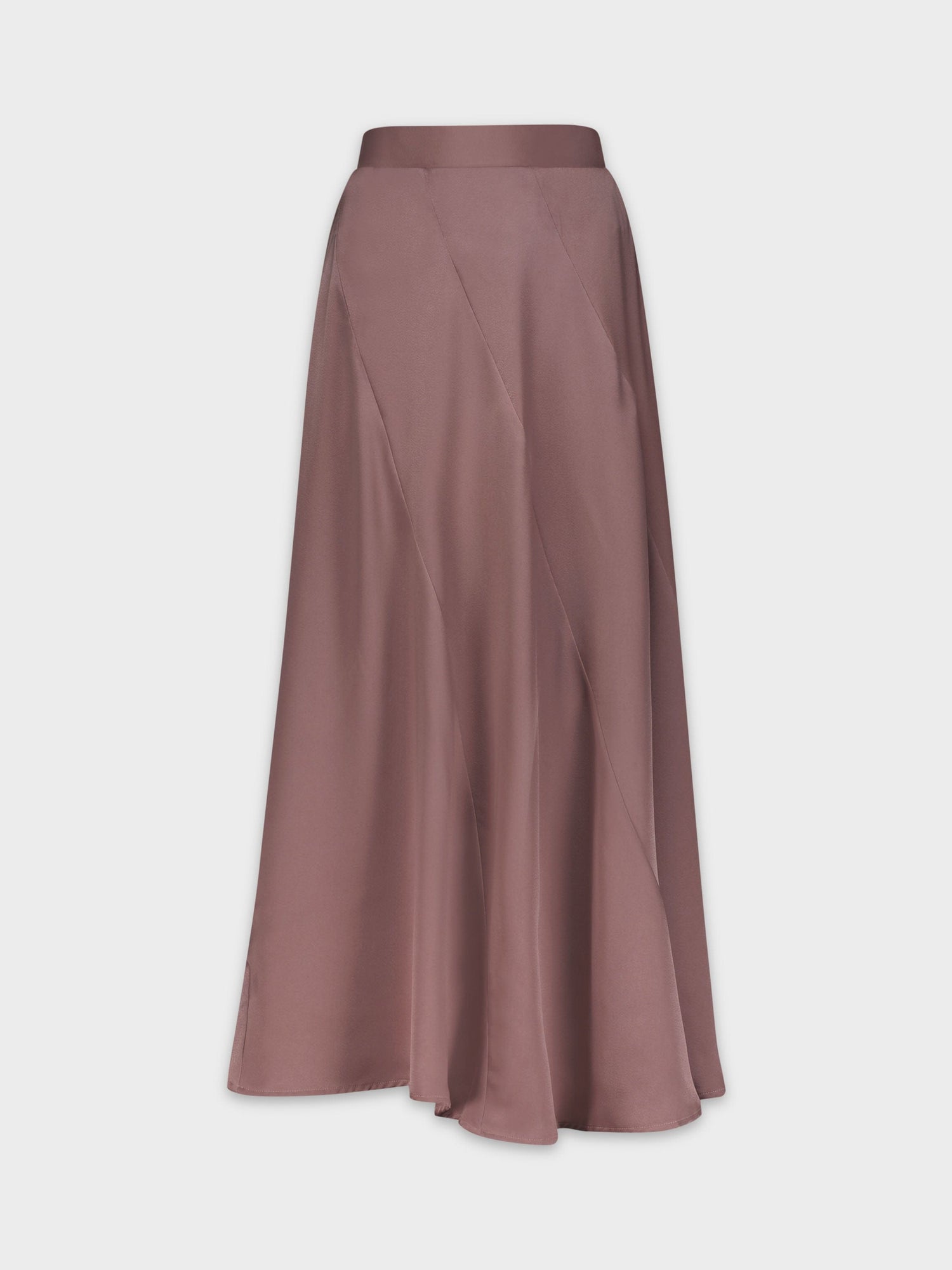 FULL SATIN SKIRT-LILAC