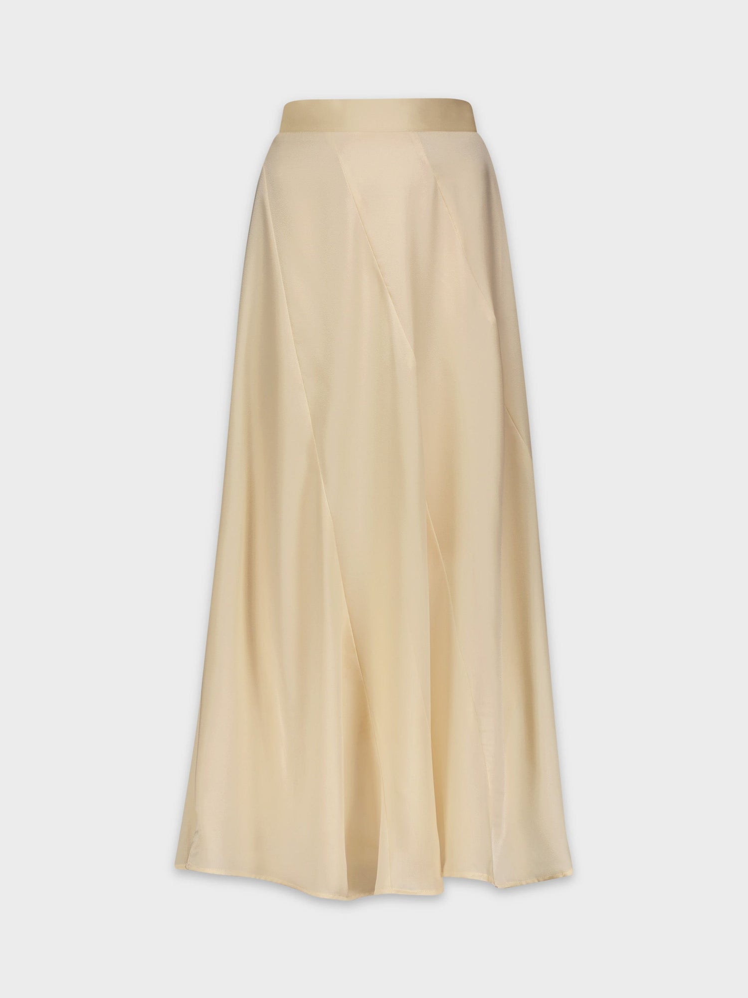 FULL SATIN SKIRT-VANILLA