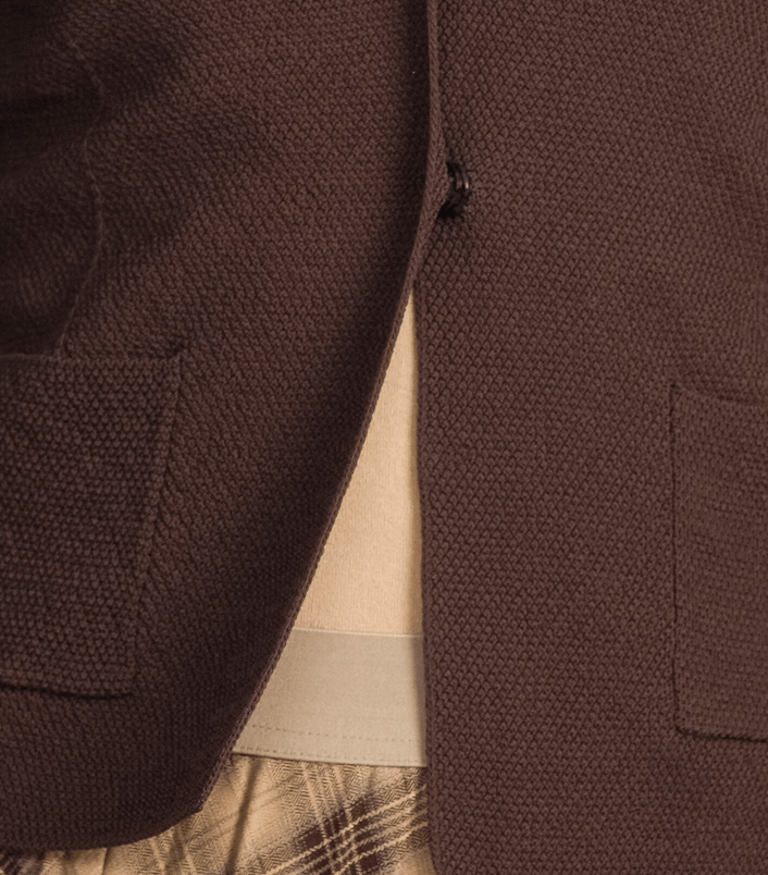 KNIT BLAZER-CHOCOLATE