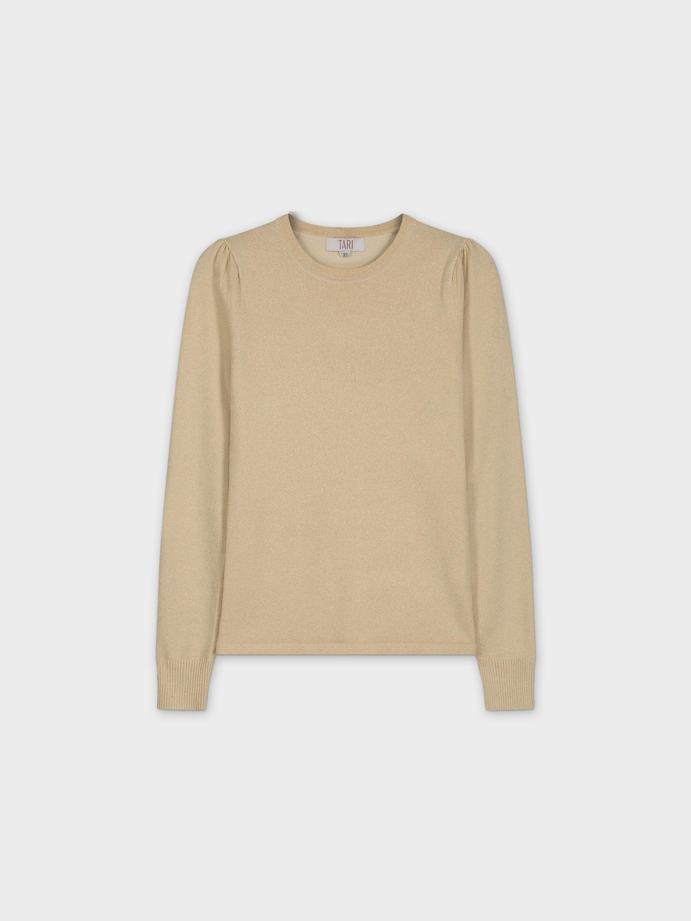 LUREX CREW SWEATER-GOLD