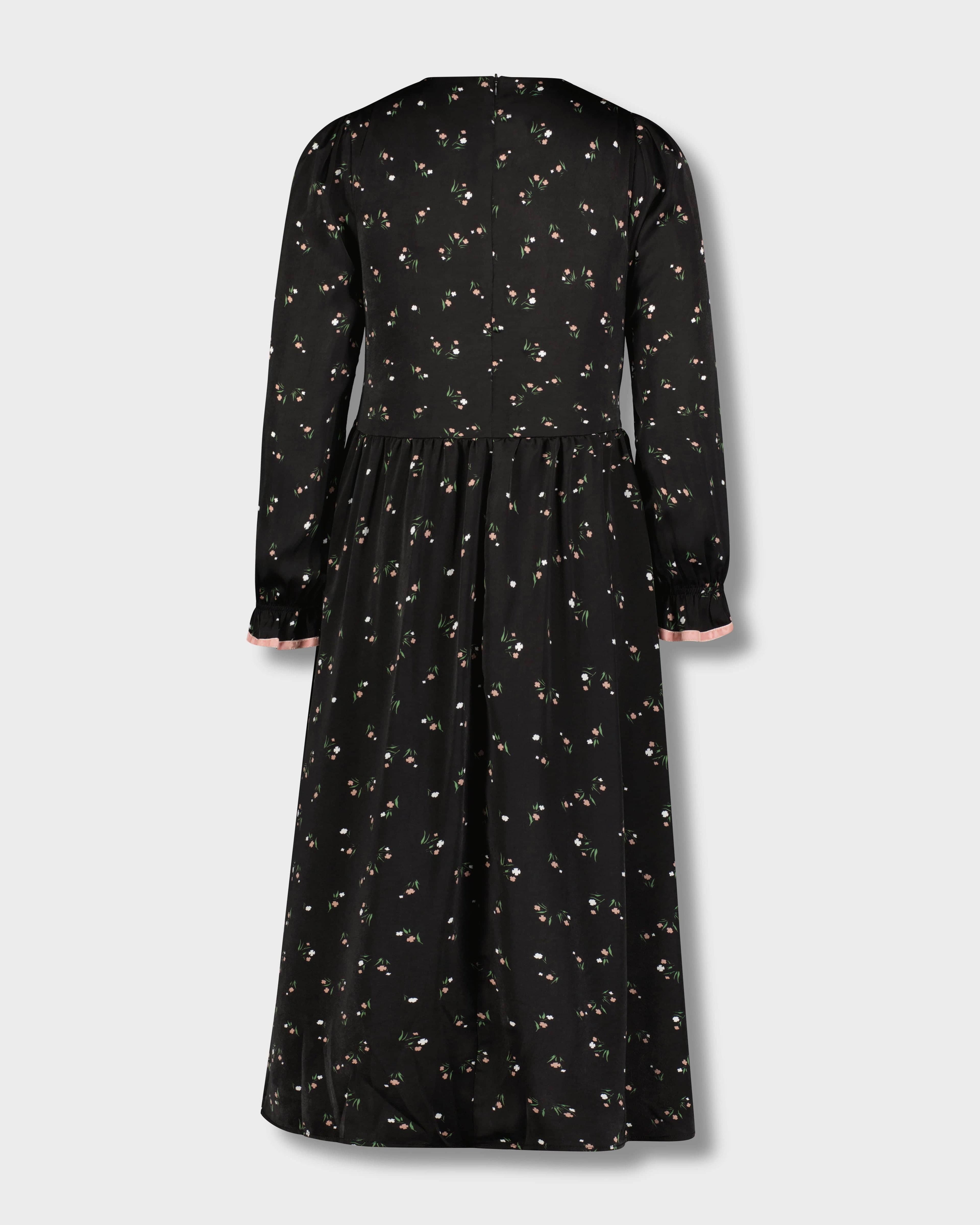 PEASANT DRESS-BLACK/PINK