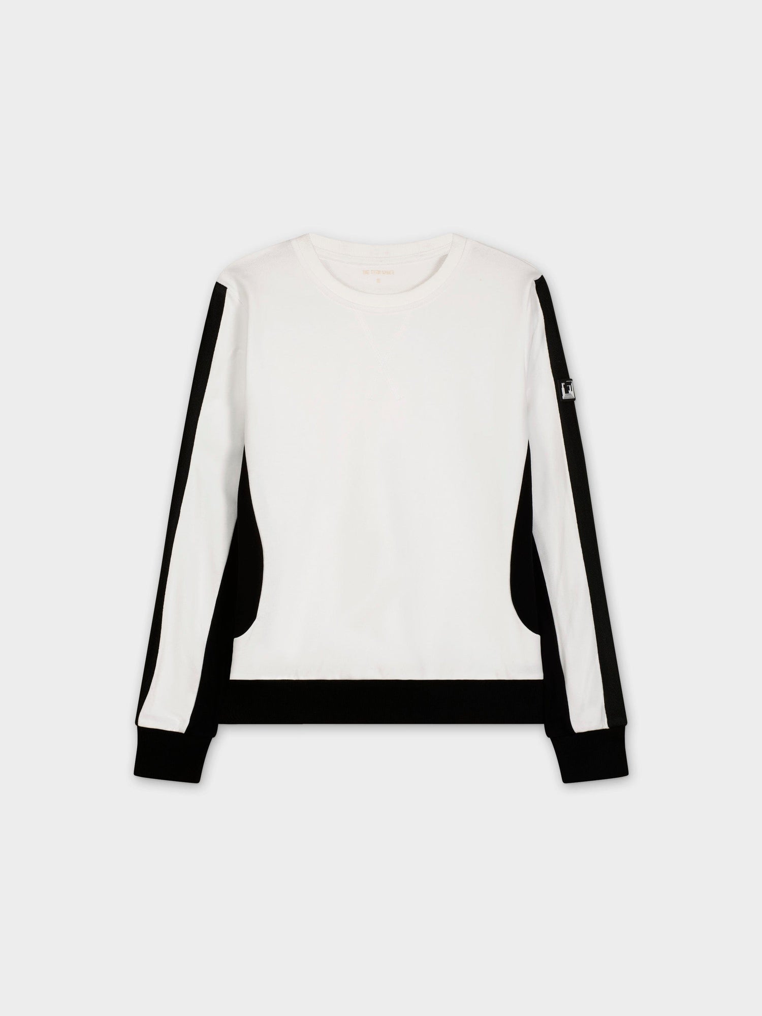 SIDE BOMBER SHIRT-BLACK/WHITE