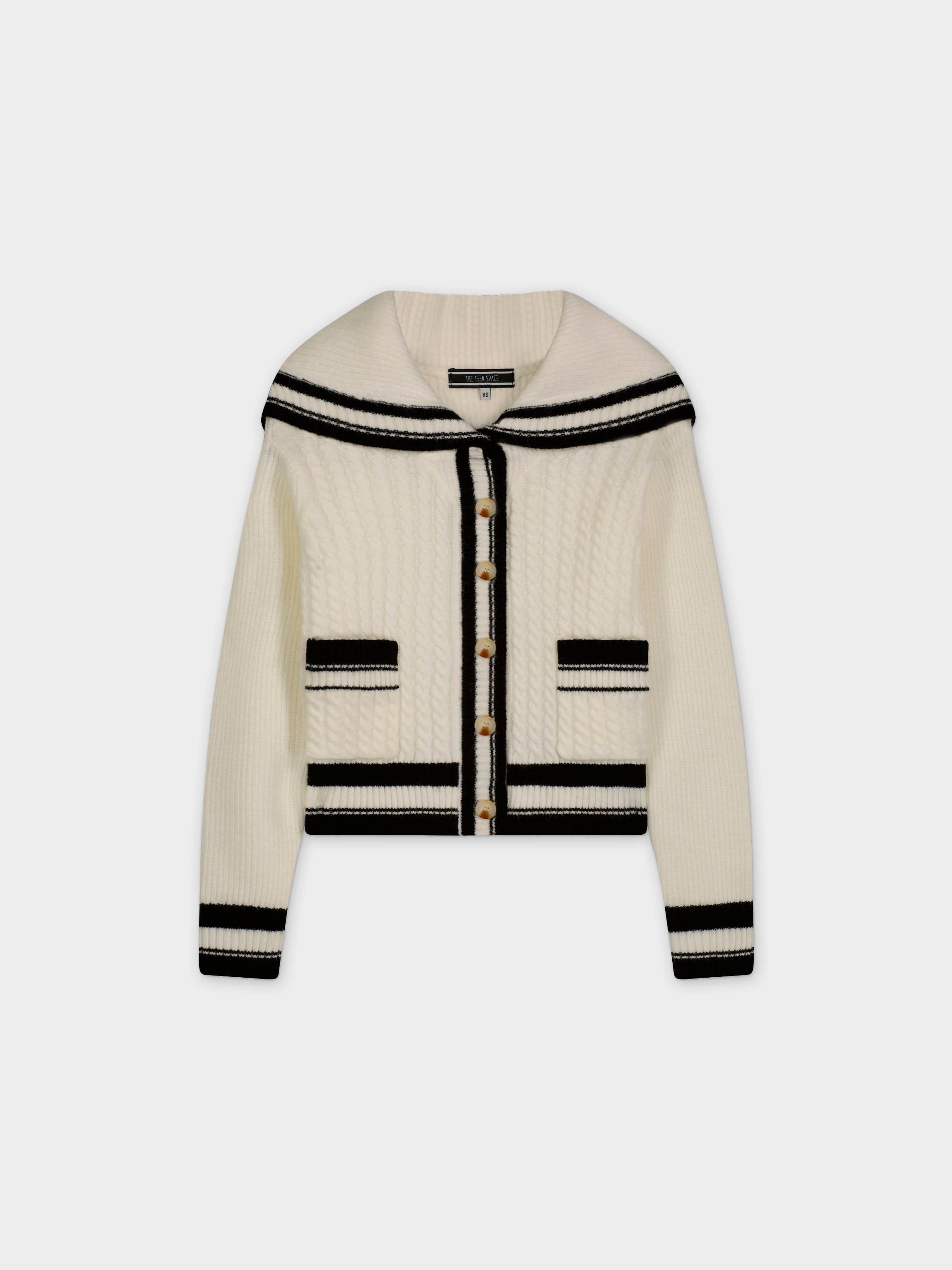 SAILOR BACK SWEATER-CREAM