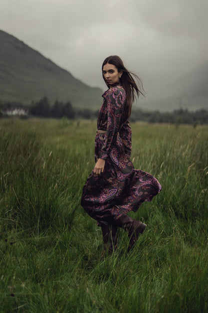 Emma Dress-Olive Paisley