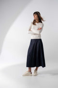 Knit Cable Sweater-White