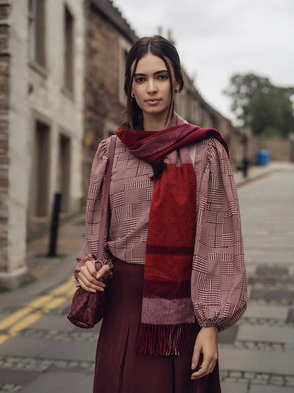 The Celina Pleat Skirt-Wine