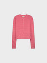 RIBBED CROPPED CARDIGAN-ROSE