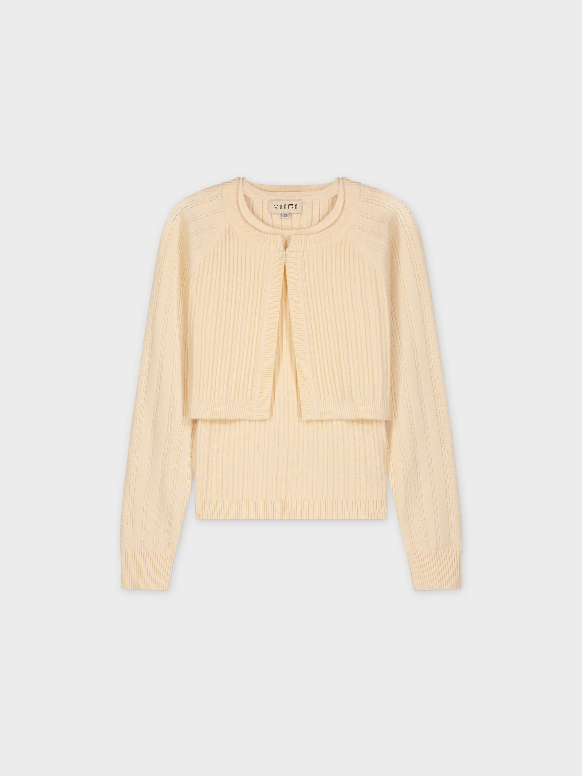 POINTELLE SHRUG-CREAM