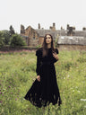 Velvet Flare Dress-Black