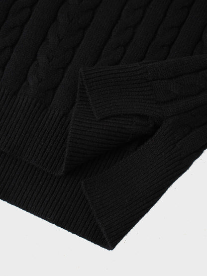 Cable Striped Sweater-Colored Stripe