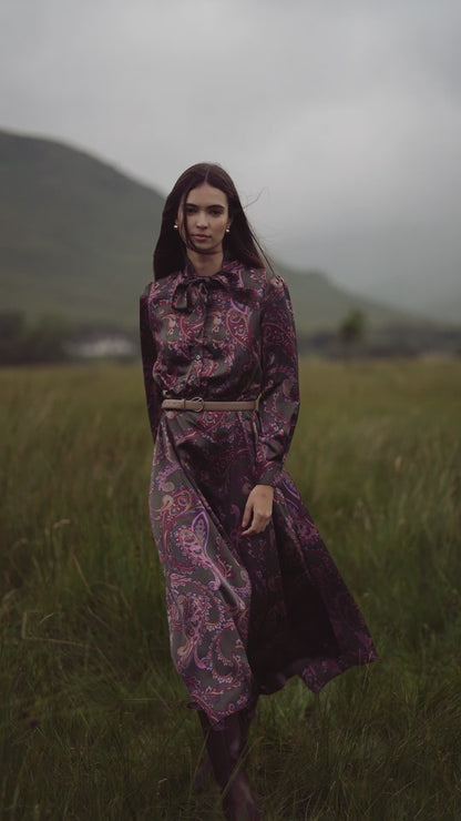 Emma Dress-Olive Paisley