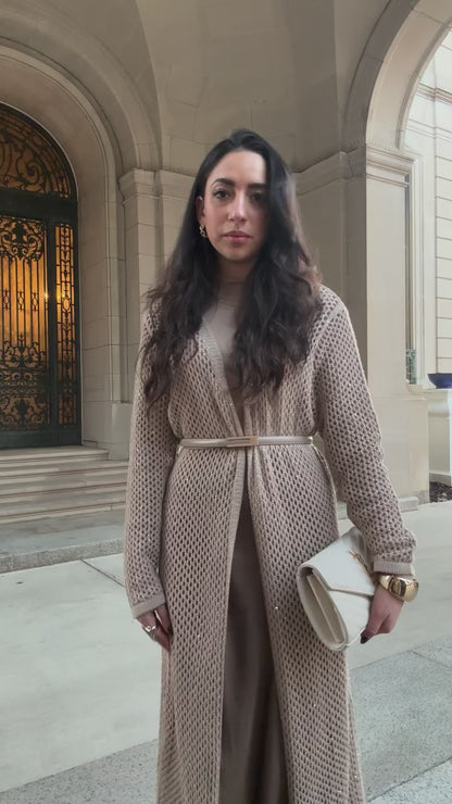 Crochet Duster-Taupe