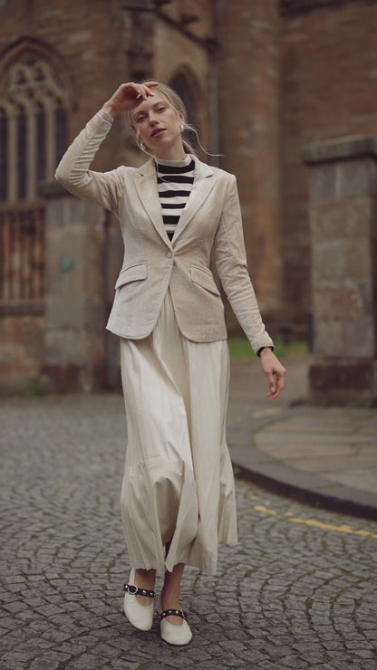 Chenille Blazer-Ivory